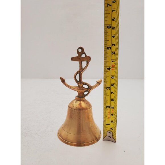 Vintage Brass Hand Bell - Handheld Solid Brass Bell with Charming Tone -… - Picture 5 of 7